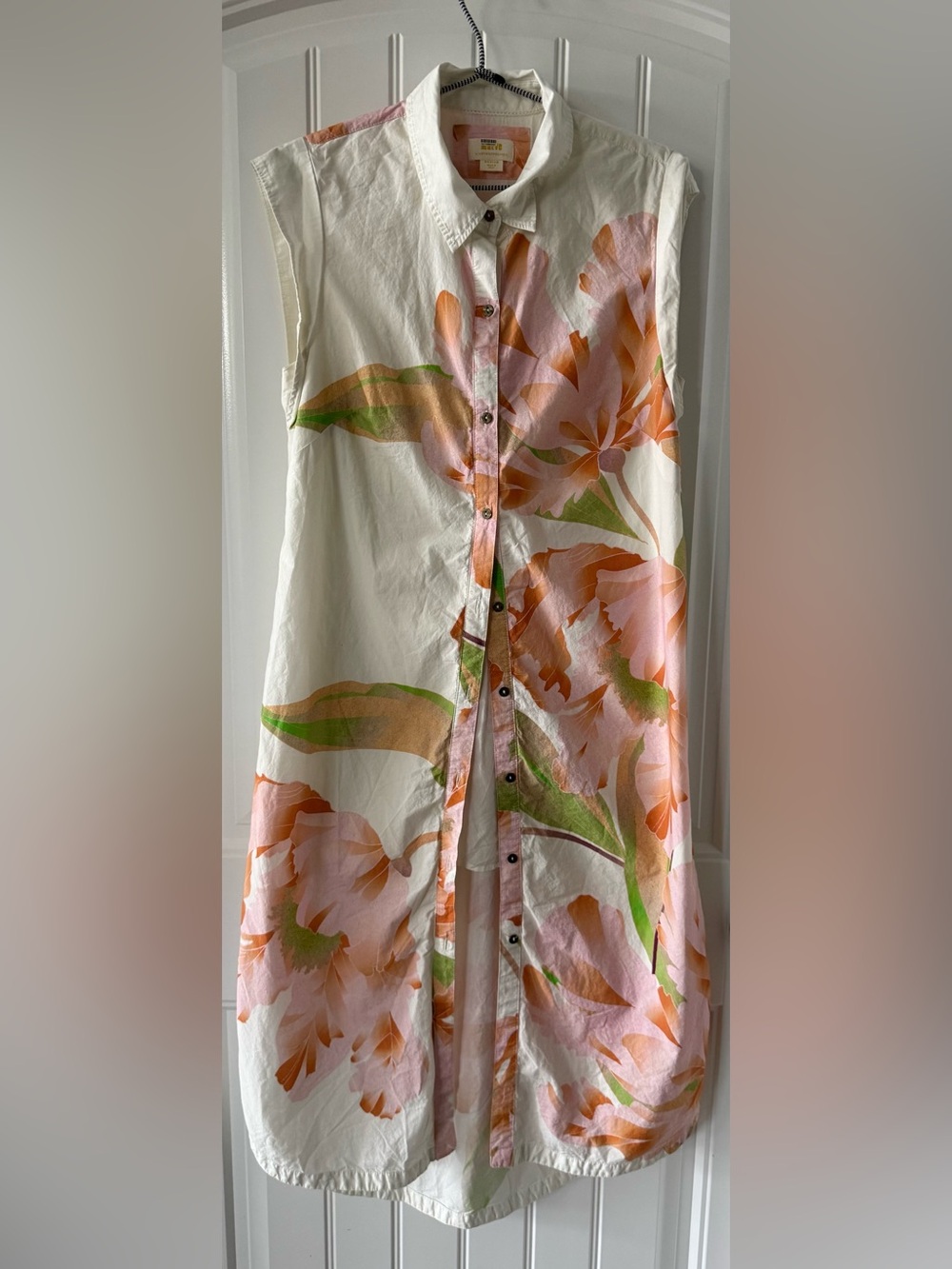Anthropologie Label — lined summer midi shirt dress. Size M